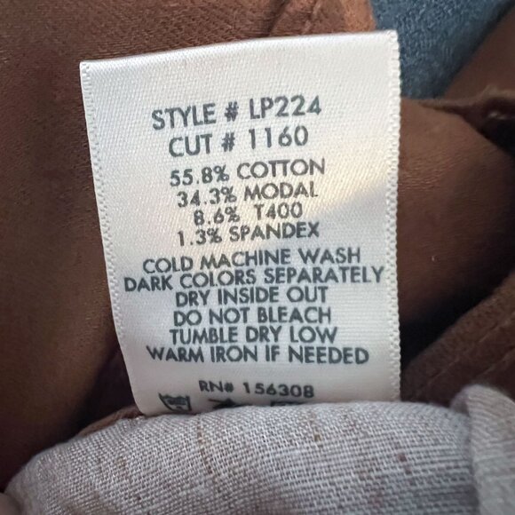 NEW L.T.J genoa fly button jean in camel size 28 - Picture 11 of 11